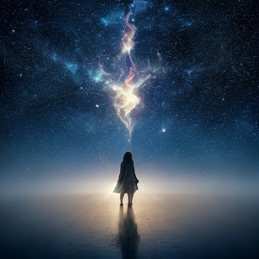 Абстрактное изображение поиска высших ценностей человеком