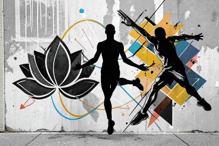 Символизм духовного развития и реального действия, медитация и жизнь, баланс внутреннего и внешнего