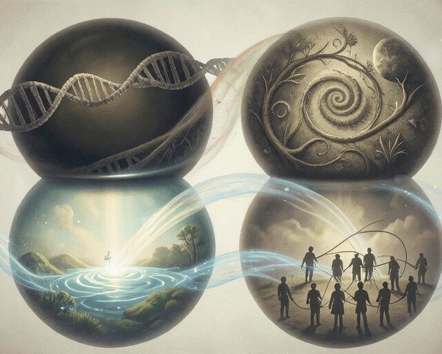 Четыре фактора духовного развития человека: генетика, законы развития, окружающая среда, общество